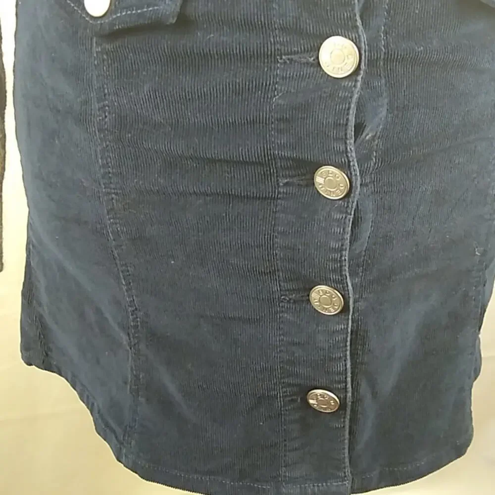 BDG Navy Needlecord Mini Skirt Size 2 - Picture 5 of 12